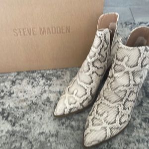 Steve Madden Snake Print booties - size 8.5